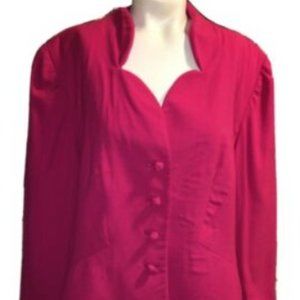 Lourdes Chavez Women's Blazer Hot Pink Size 14